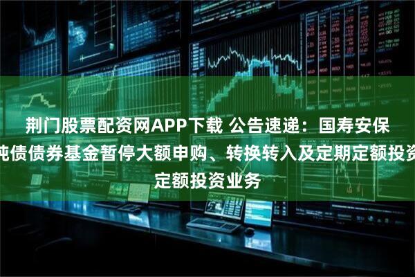 荆门股票配资网APP下载 公告速递:国寿安保安丰纯债债券基金暂停大额申购、转换转入及定期定额投资业务